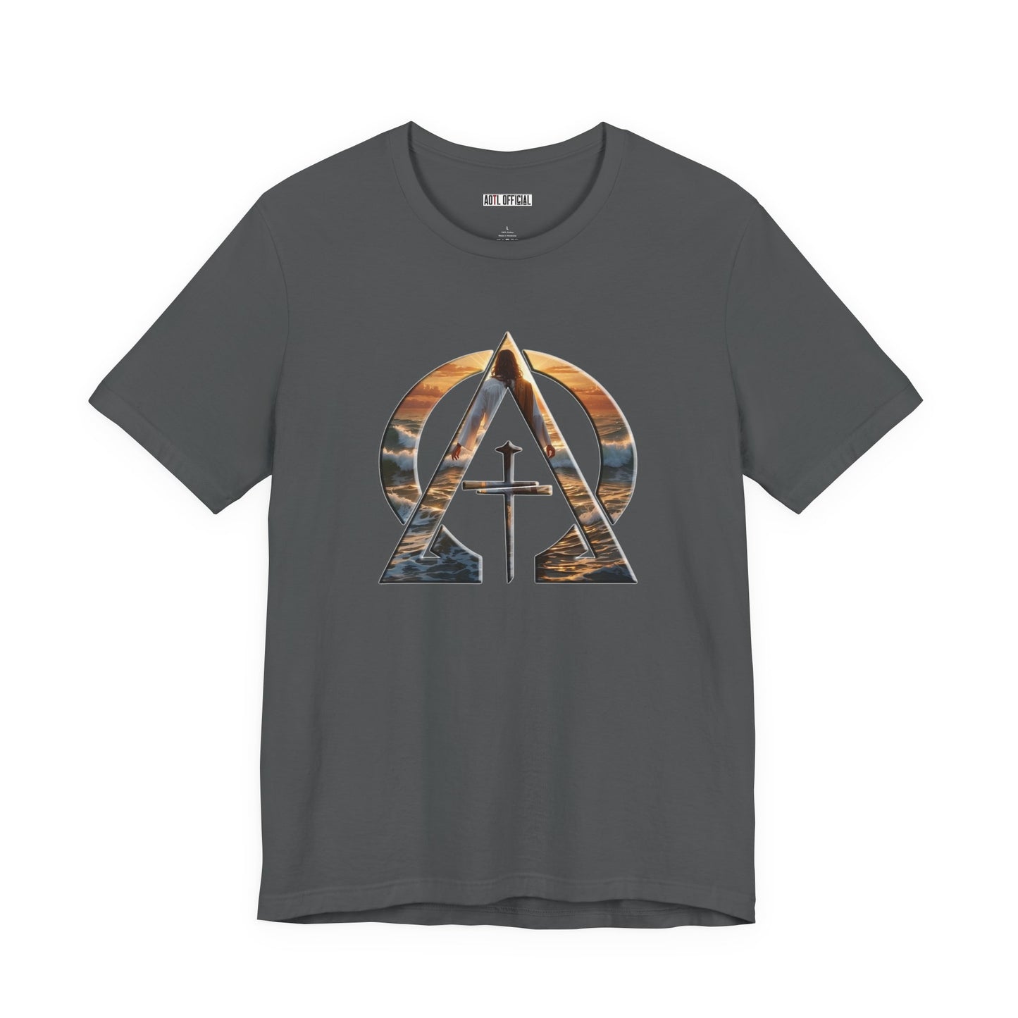 Devine Triad Alpha & Omega Jesus Walking On Water Unisex Short Sleeve Tee