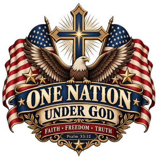 One Nation Under God — Faith, Freedom & Truth Christian Hoodie