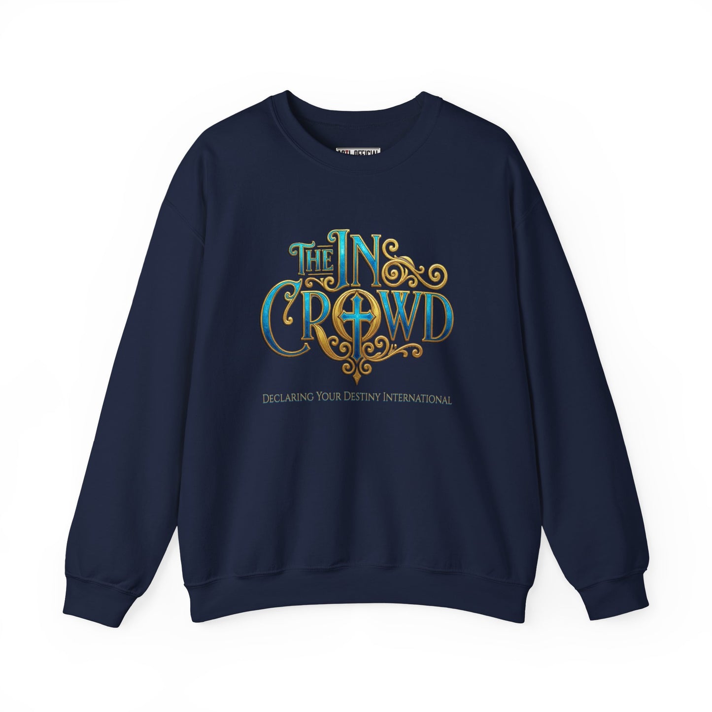 Ornate The In Crowd Blue & Gold Unisex Heavy Blend™ Crewneck Sweatshirt