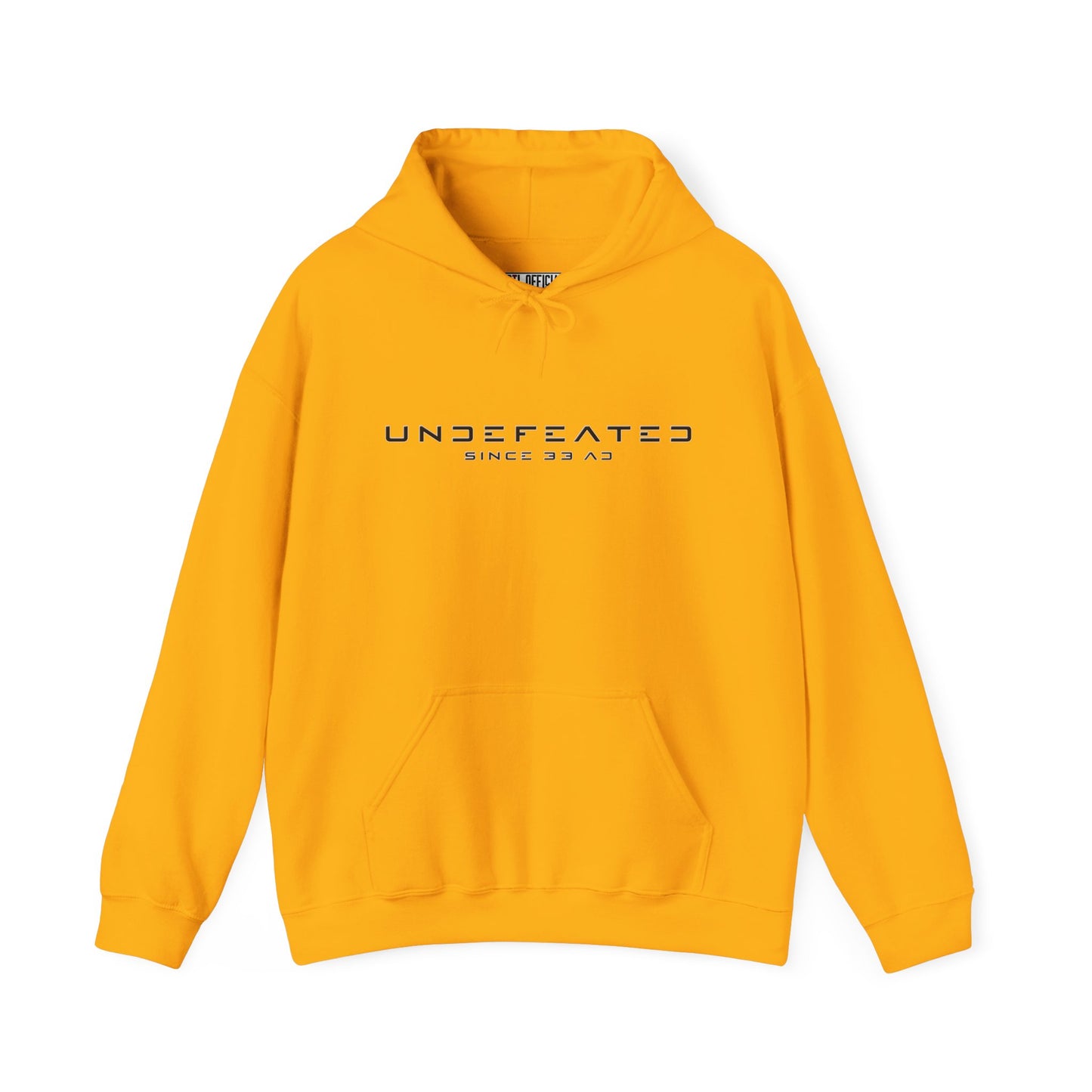 Undefeated Since 33 AD Modern Script Christian Hoodie