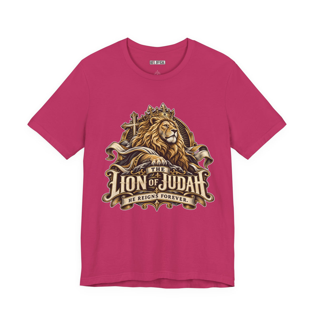 Lion of Judah — He Reigns Forever Christian T-shirt