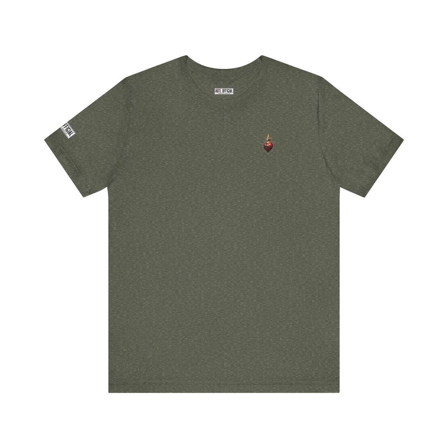 Sacred Heart Micro Emblem Unisex Christian T-shirt