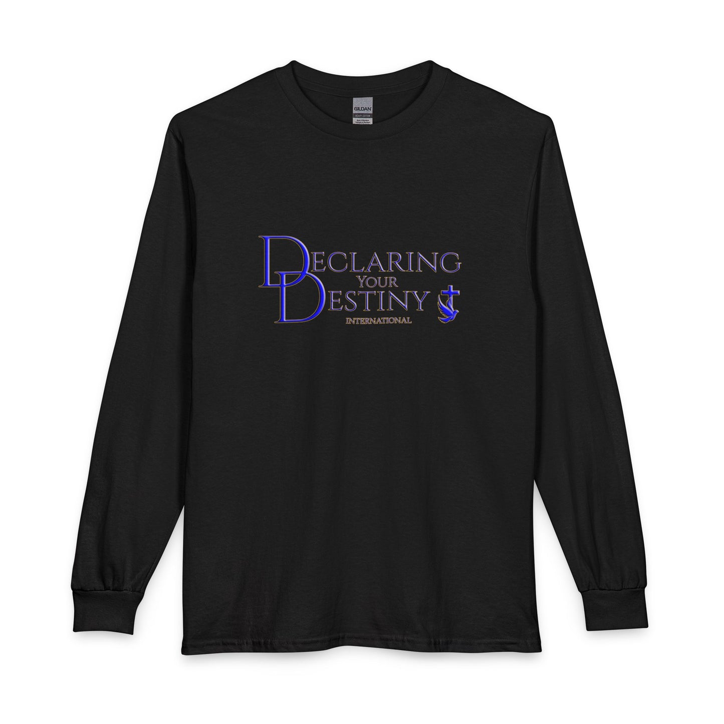 Declaring Your Destiny Blue and Gold logo Long Sleeve Shirt