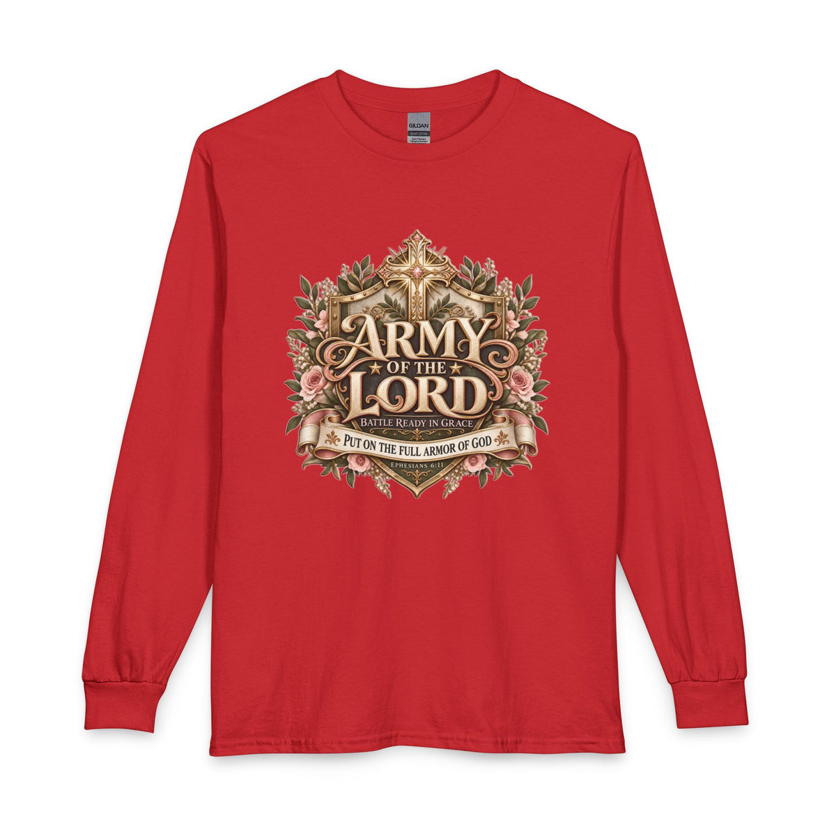 Army of the Lord — Battle Ready in Grace Christian Long Sleeve Shirt