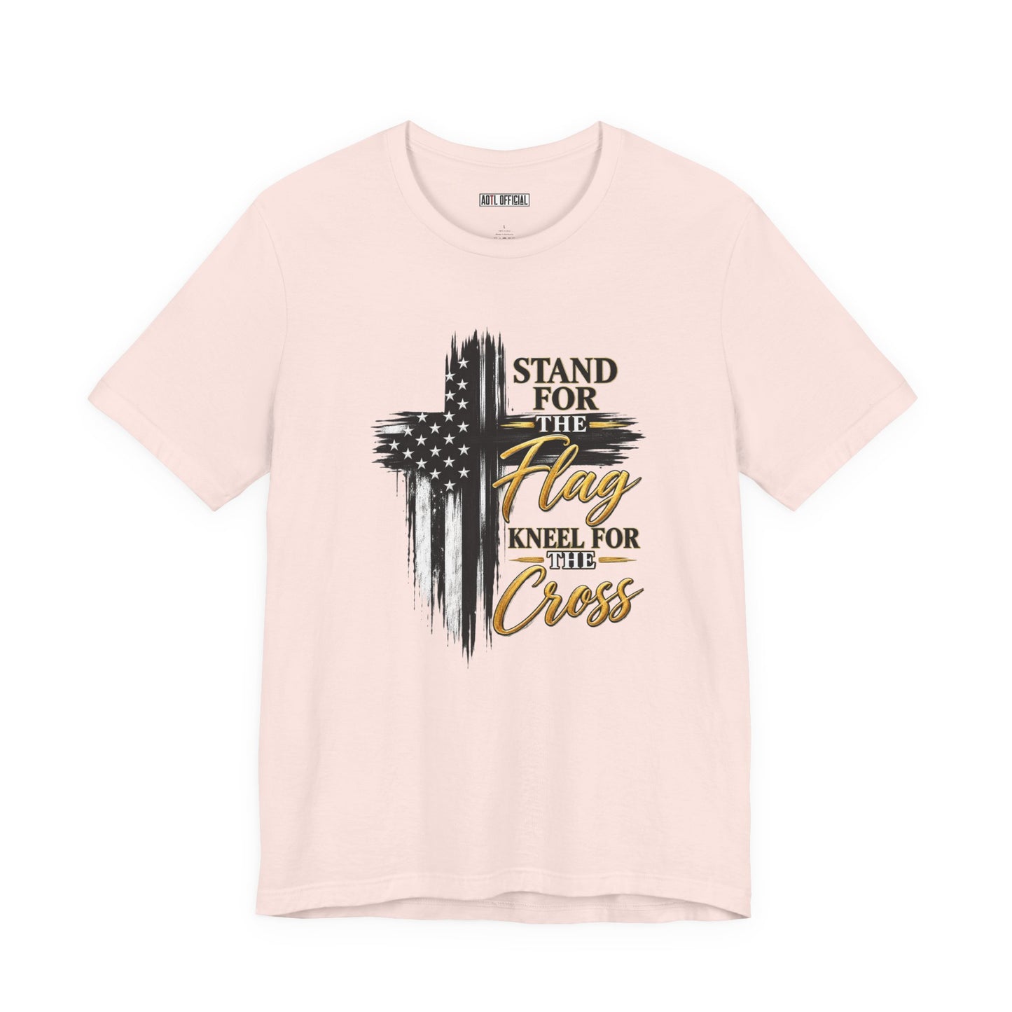 Stand for the Flag, Kneel for the Cross Christian T-shirt