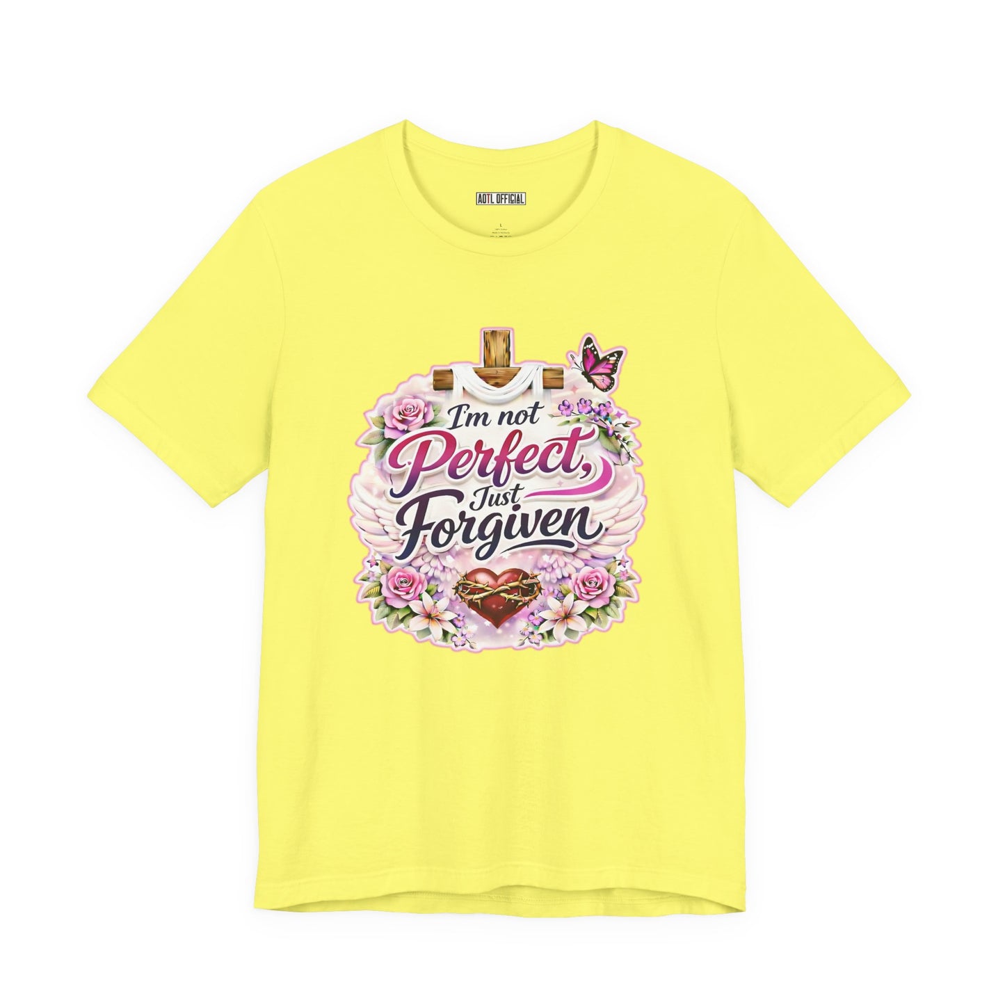 I'm Not Perfect, Just Forgiven Nature Edition  Unisex Short Sleeve Tee