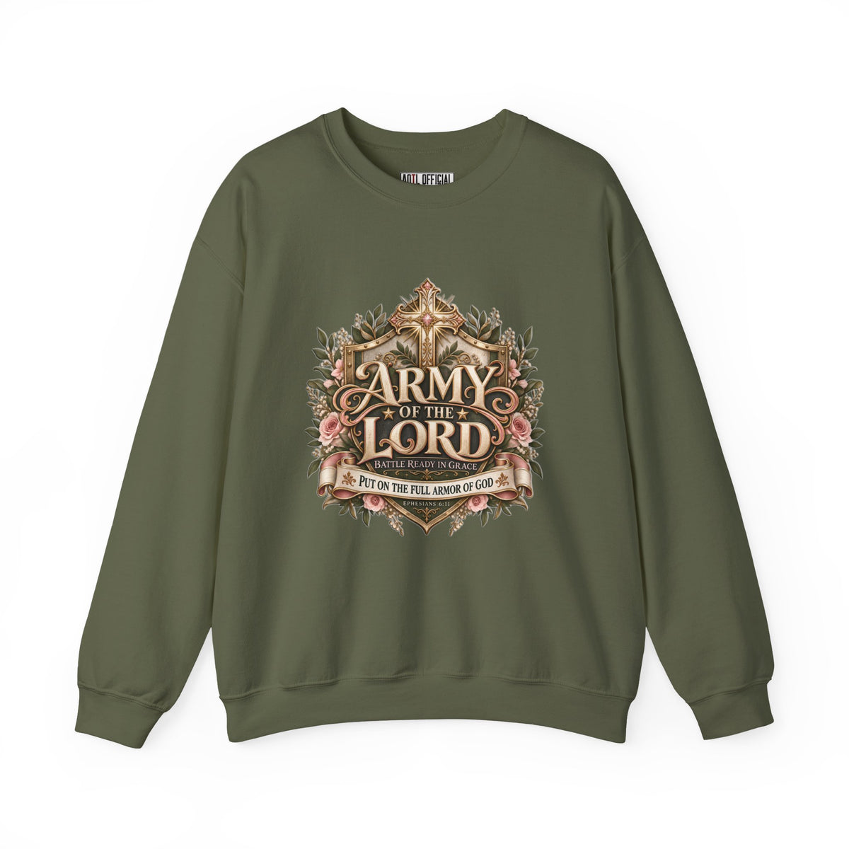 Army of the Lord — Battle Ready in Grace Christian Sweatshirt