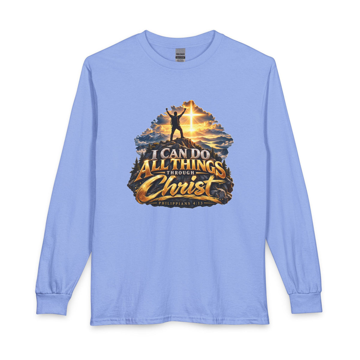I Can Do All Things Through Christ – Philippians 4:13 Victory Design Christian Long Sleeve Shirt