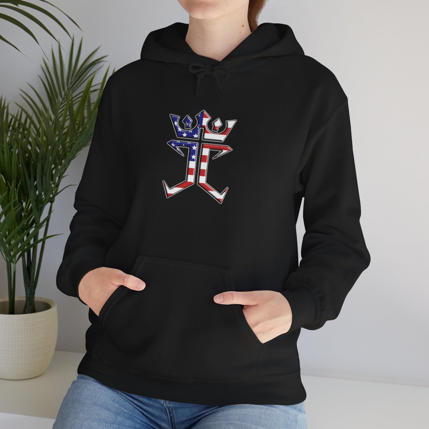 Jesus Christ Is King In The USA Unisex Heavy Blend™ Hooded Sweatshirt