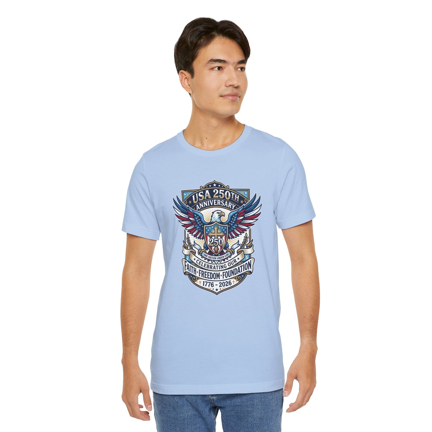 250 Years, One Nation under God Classic Unisex Short Sleeve Tee