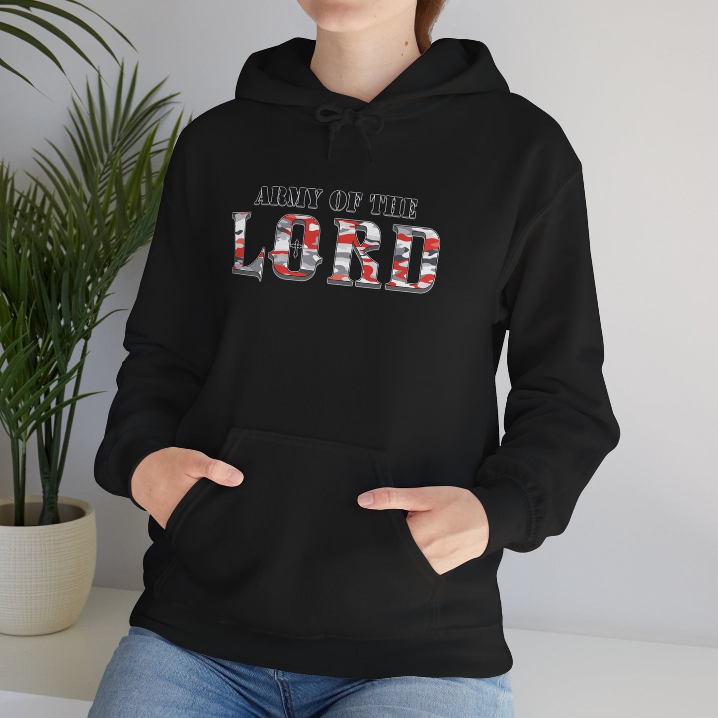 Army Of The Lord Red Camo Unisex Heavy Blend™ Hooded Sweatshirt
