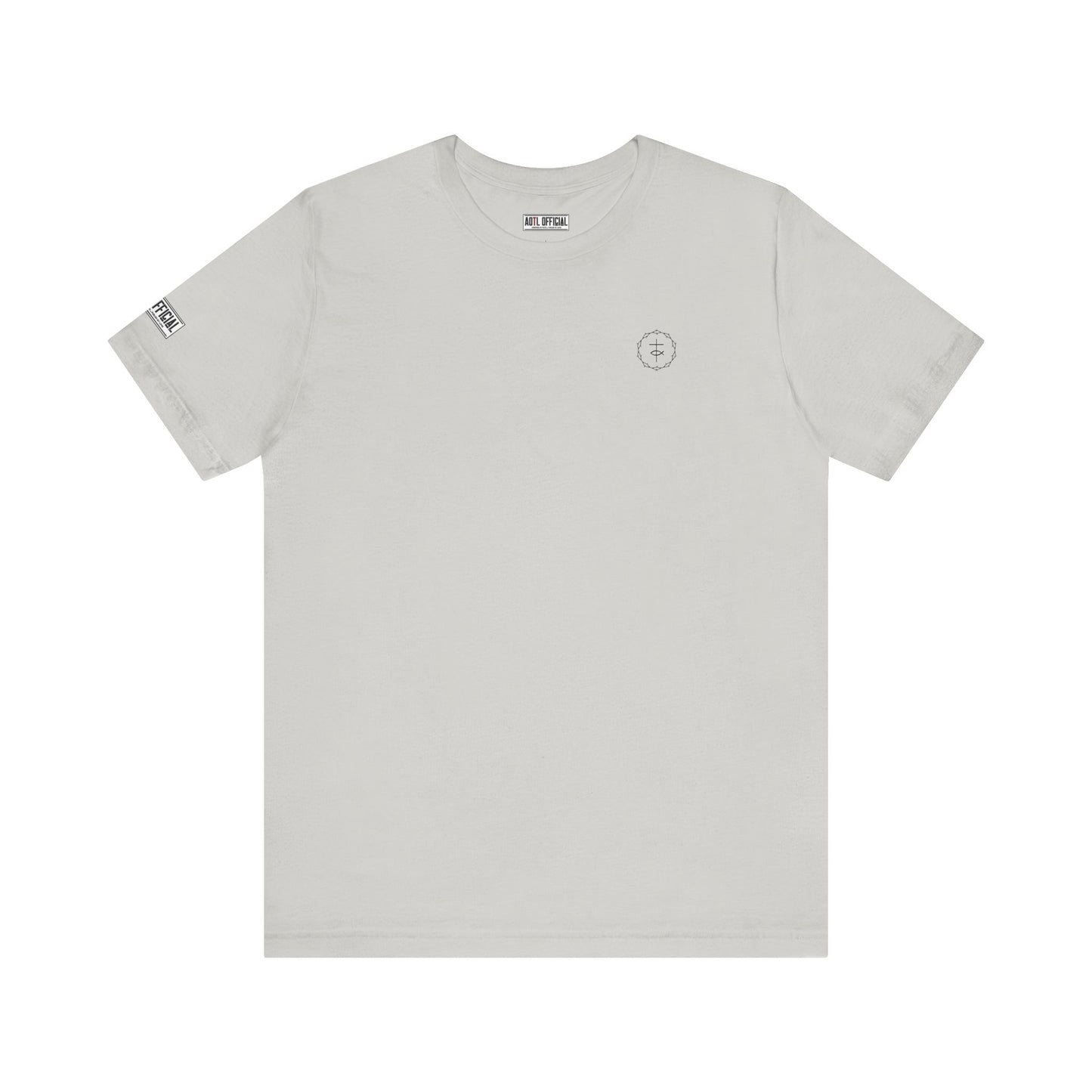 Christian Cross & Fish  Micro Emblem Unisex Christian T-shirt