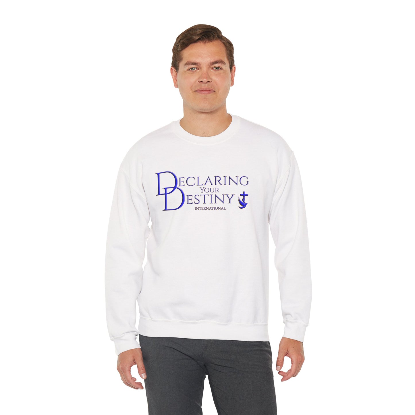 Declaring Your Destiny Blue & Gold Logo Unisex Heavy Blend™ Crewneck Sweatshirt