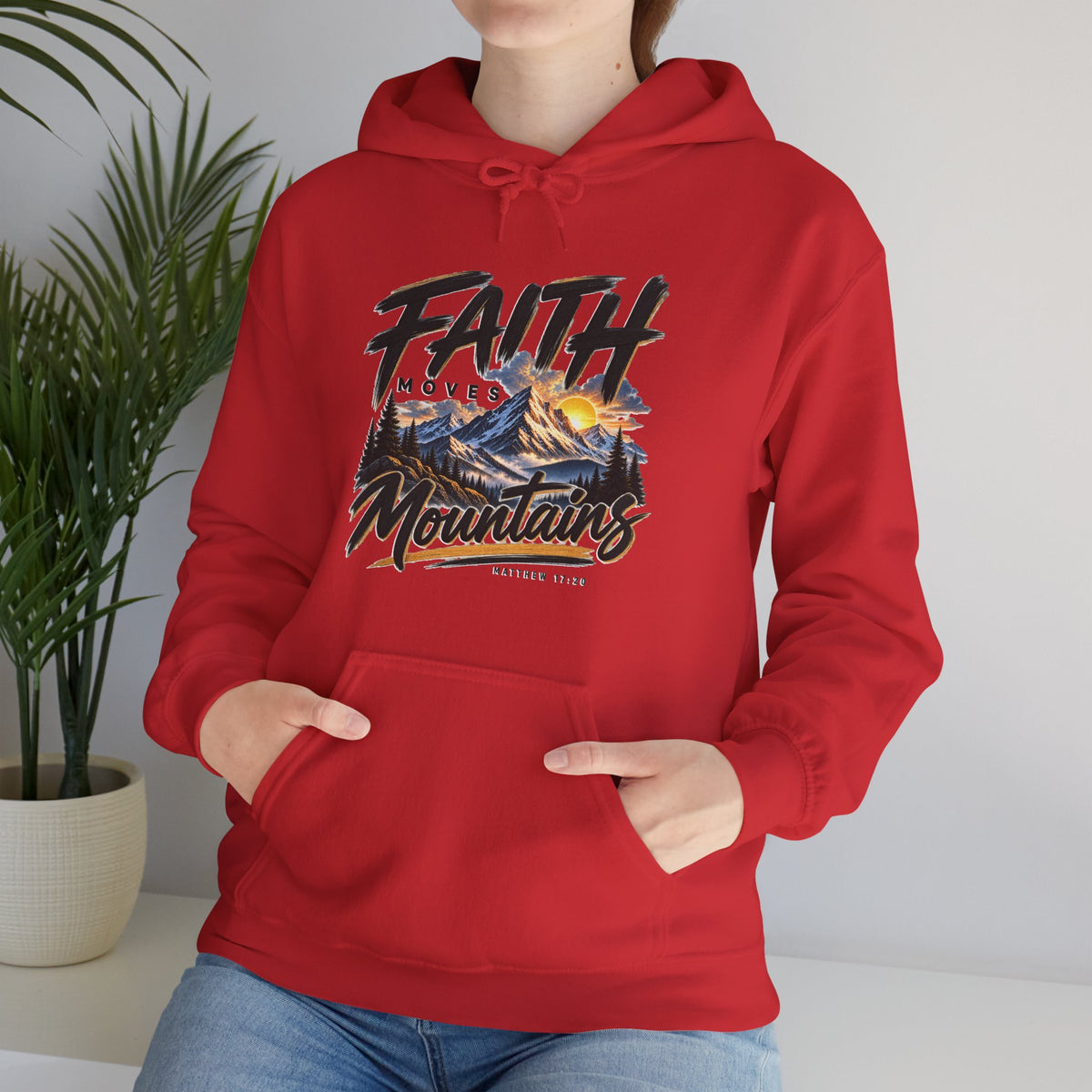 Faith Moves Mountains Christian Hoodie