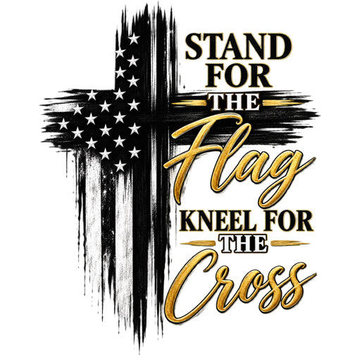 Stand for the Flag, Kneel for the Cross Christian T-shirt