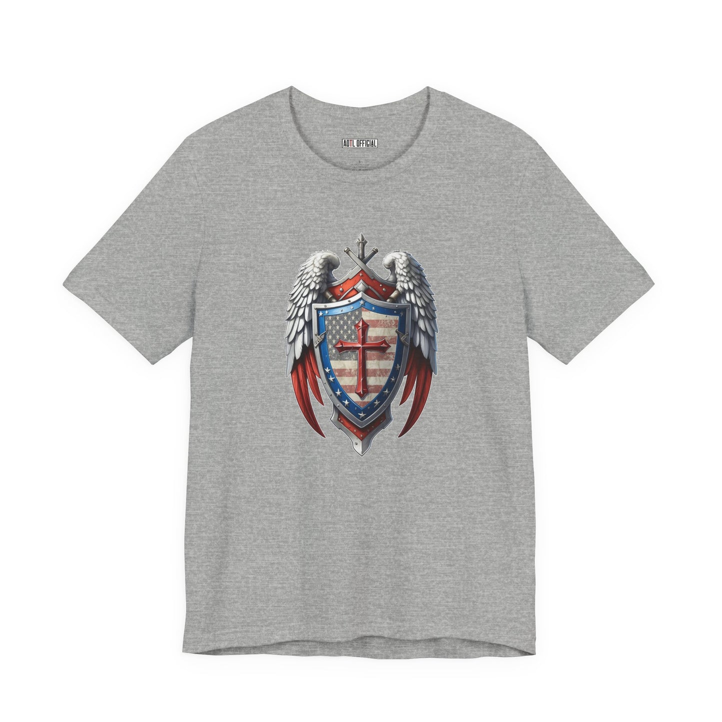 Winged Guardian Christian Patriotic Unisex Short Sleeve Tee