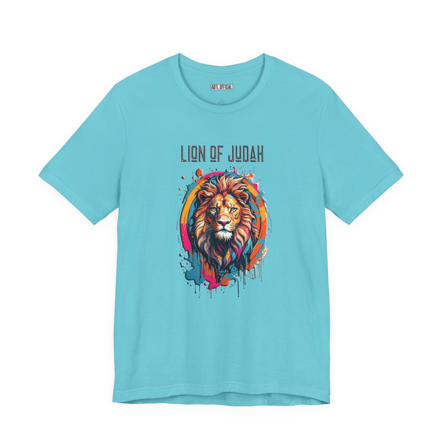 Lion Of Judah Graffiti Drip Edition Christian Unisex Short Sleeve Tee