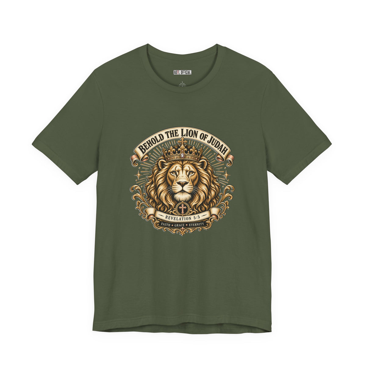 Behold the Lion of Judah — Revelation 5:5 Christian T-shirt