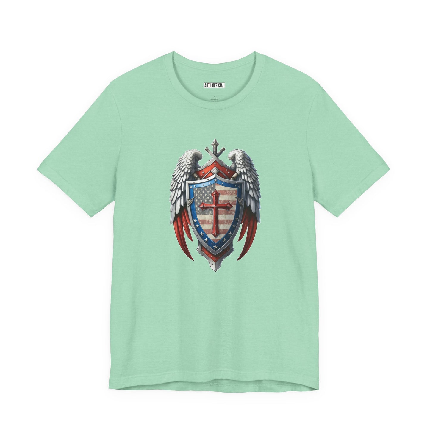 Winged Guardian Christian Patriotic Unisex Short Sleeve Tee