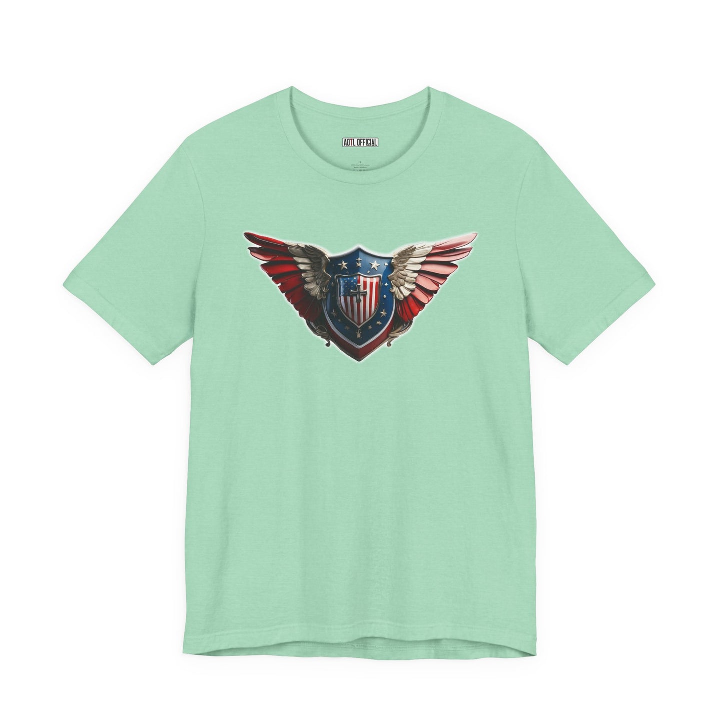 3D Winged Shield Christian Patriotic Unisex Short Sleeve Tee