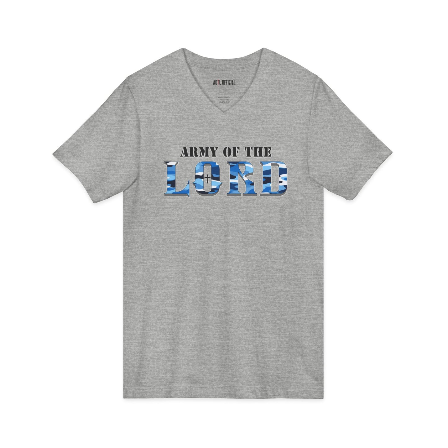 Blue Army of the Lord V-neck Tee