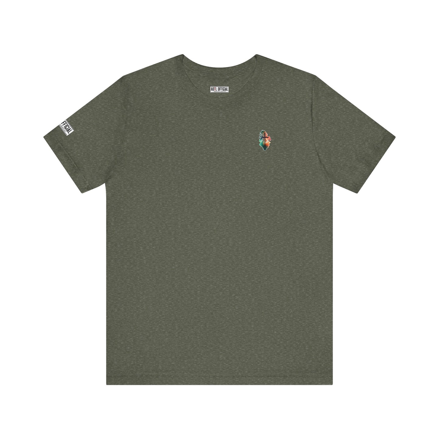 Cross In The Wilderness Micro Emblem Unisex Christian T-shirt