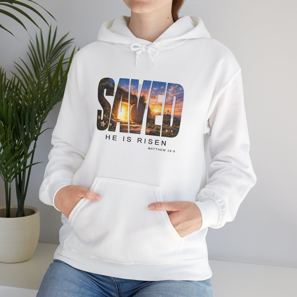 Saved-He Is Risen Christian Hoodie