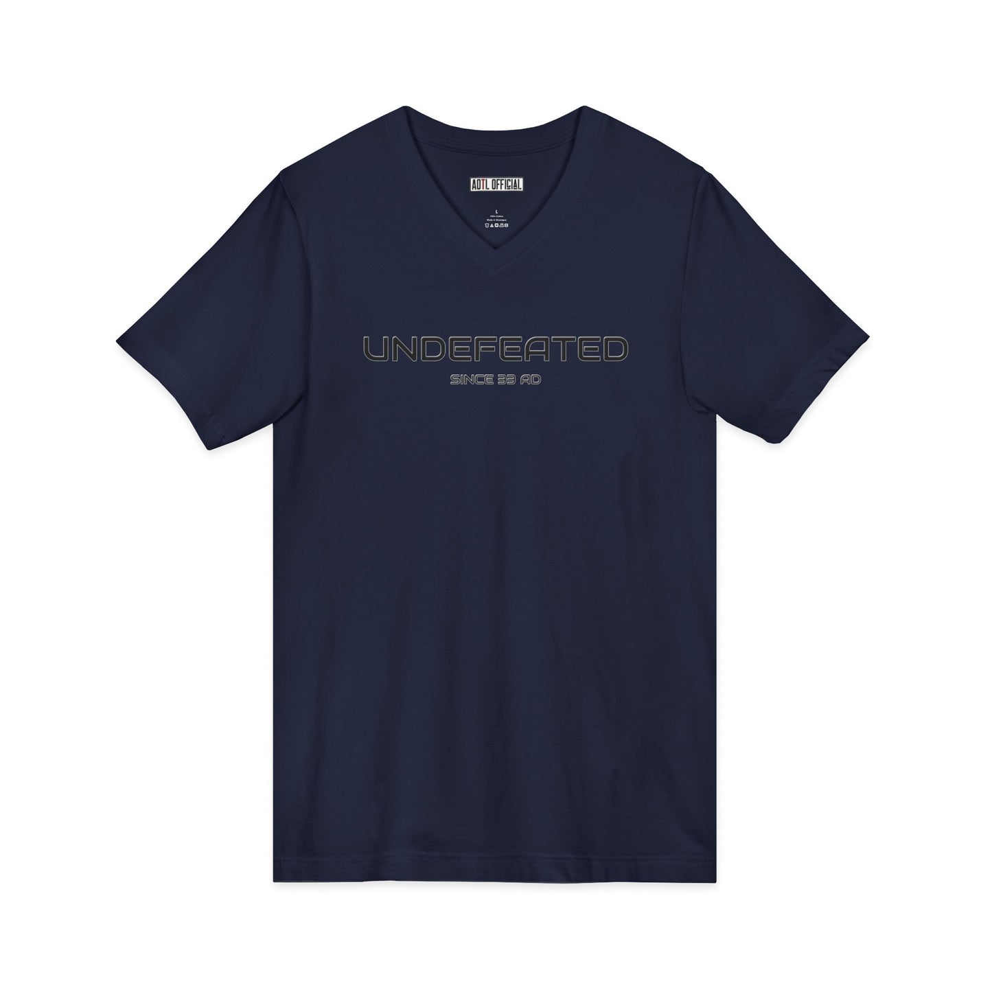 Undefeated Since 33 AD Christian V-Neck Tee