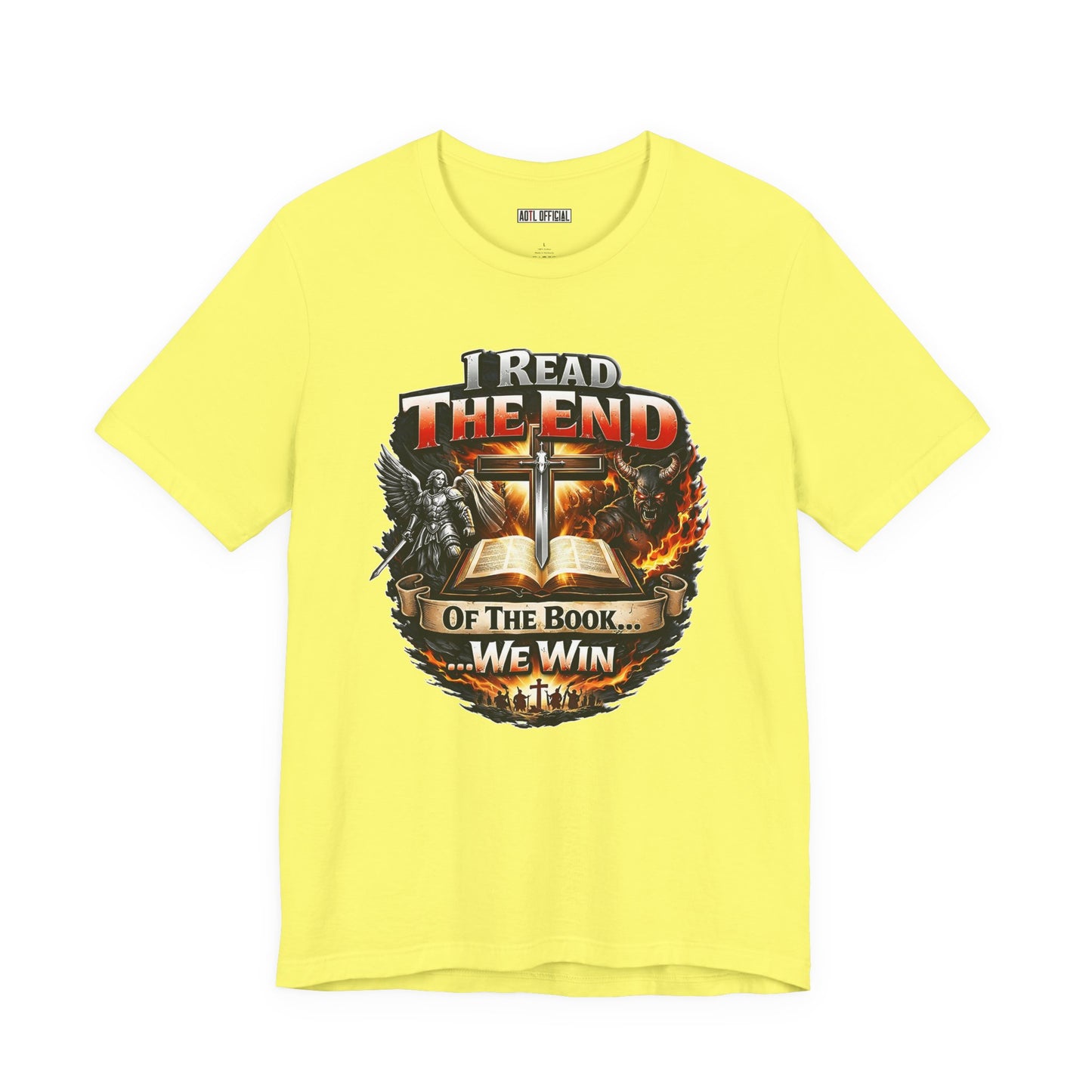 I Read the End of the Book, We Win Christian Short Sleeve Tee