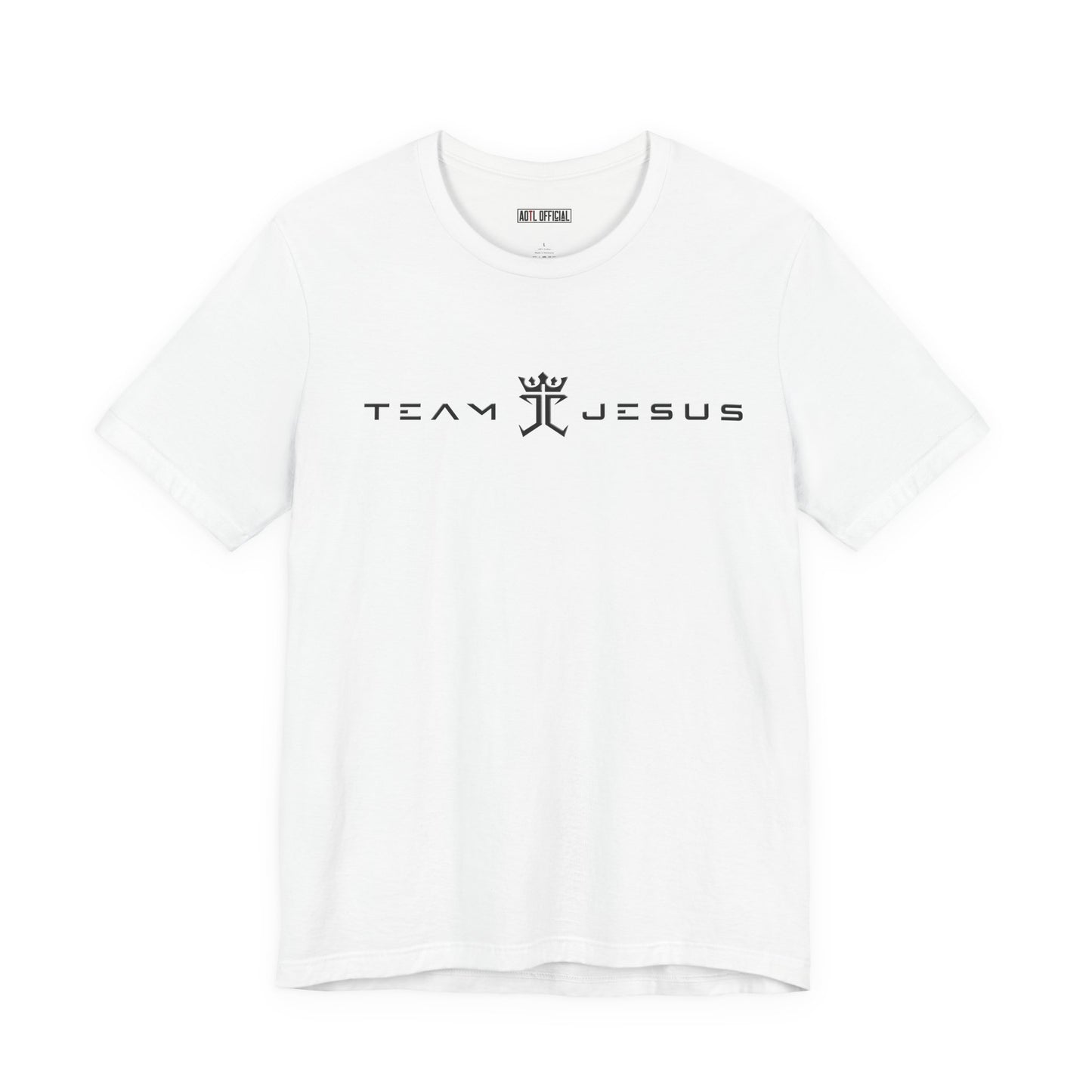 Team Jesus Modern Script, Undefeated Since 33 AD Unisex Short Sleeve Tee
