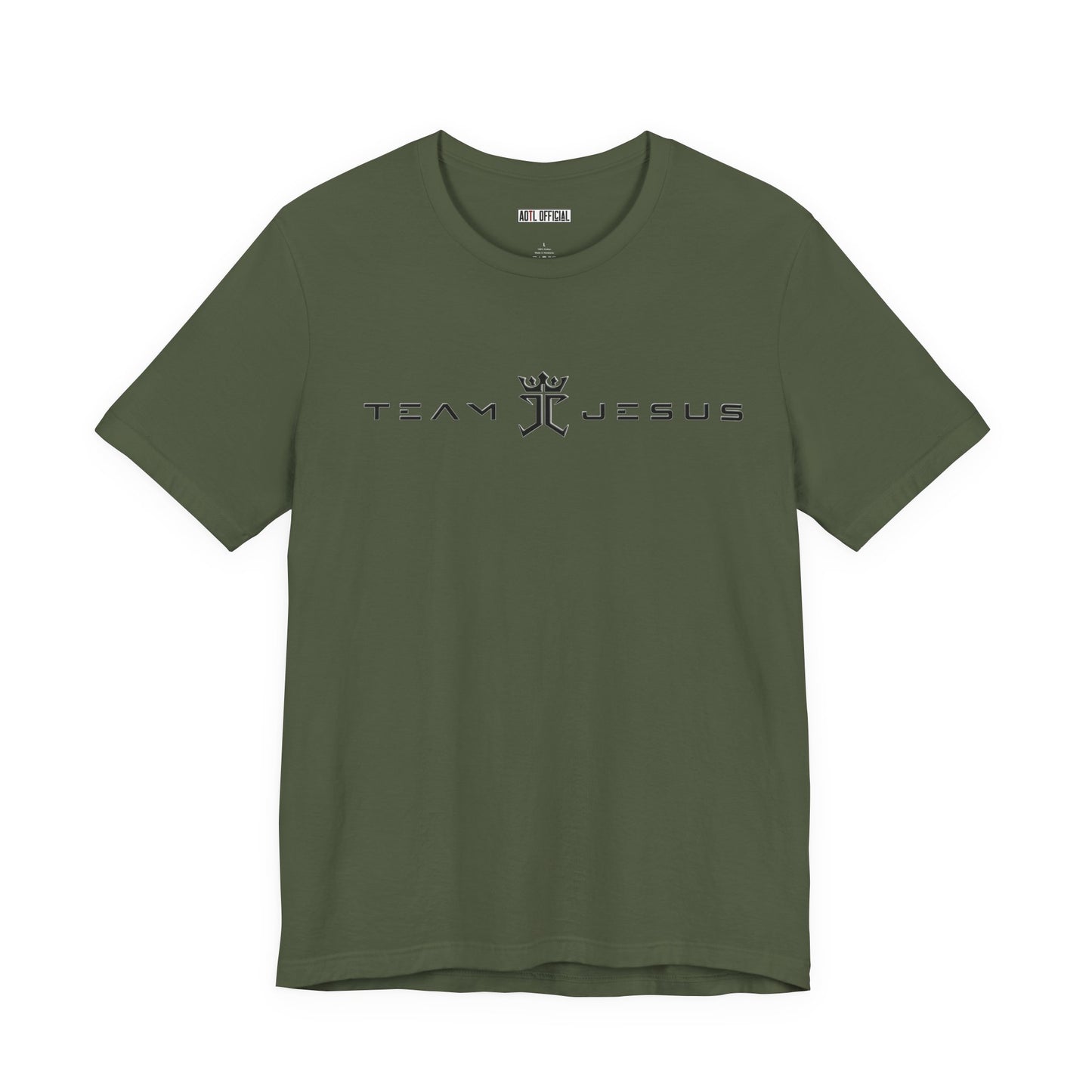 Team Jesus Modern Script, Undefeated Since 33 AD Unisex Short Sleeve Tee
