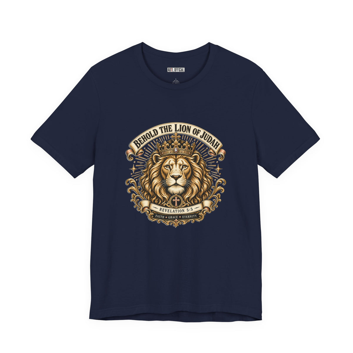 Behold the Lion of Judah — Revelation 5:5 Christian T-shirt