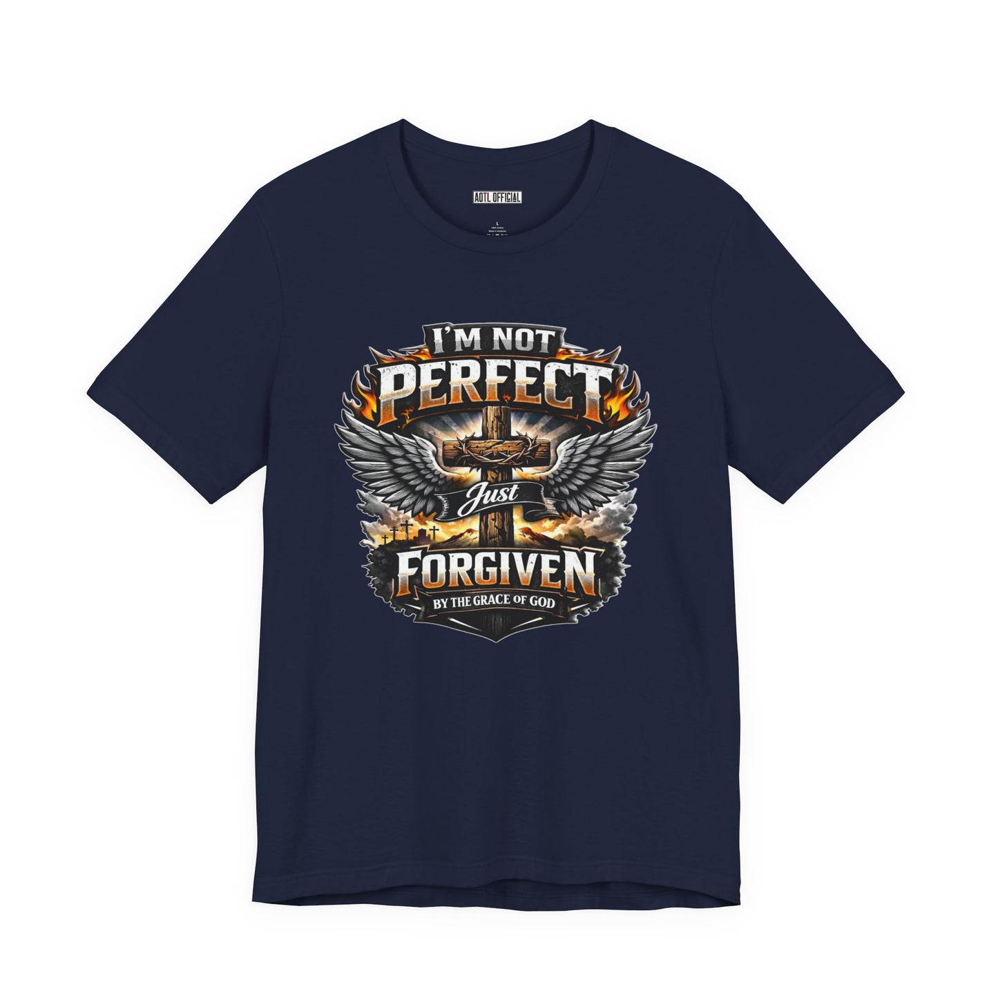 I'm Not Perfect, Just Forgiven  Unisex Short Sleeve Tee