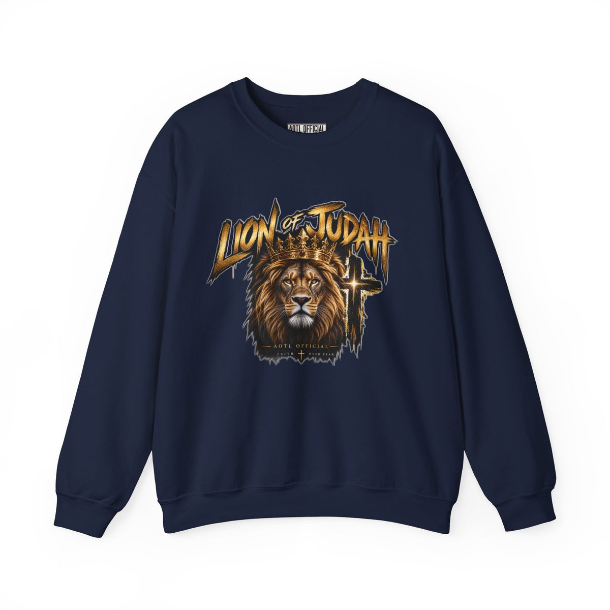 Lion of Judah — Faith Over Fear Christian Sweatshirt