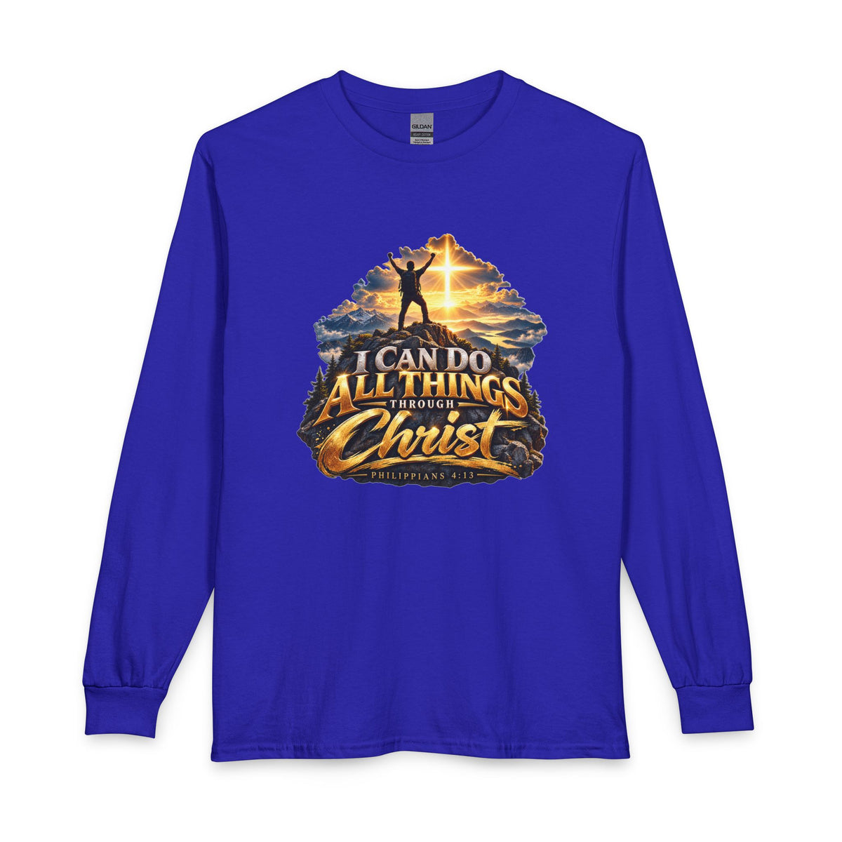 I Can Do All Things Through Christ – Philippians 4:13 Victory Design Christian Long Sleeve Shirt