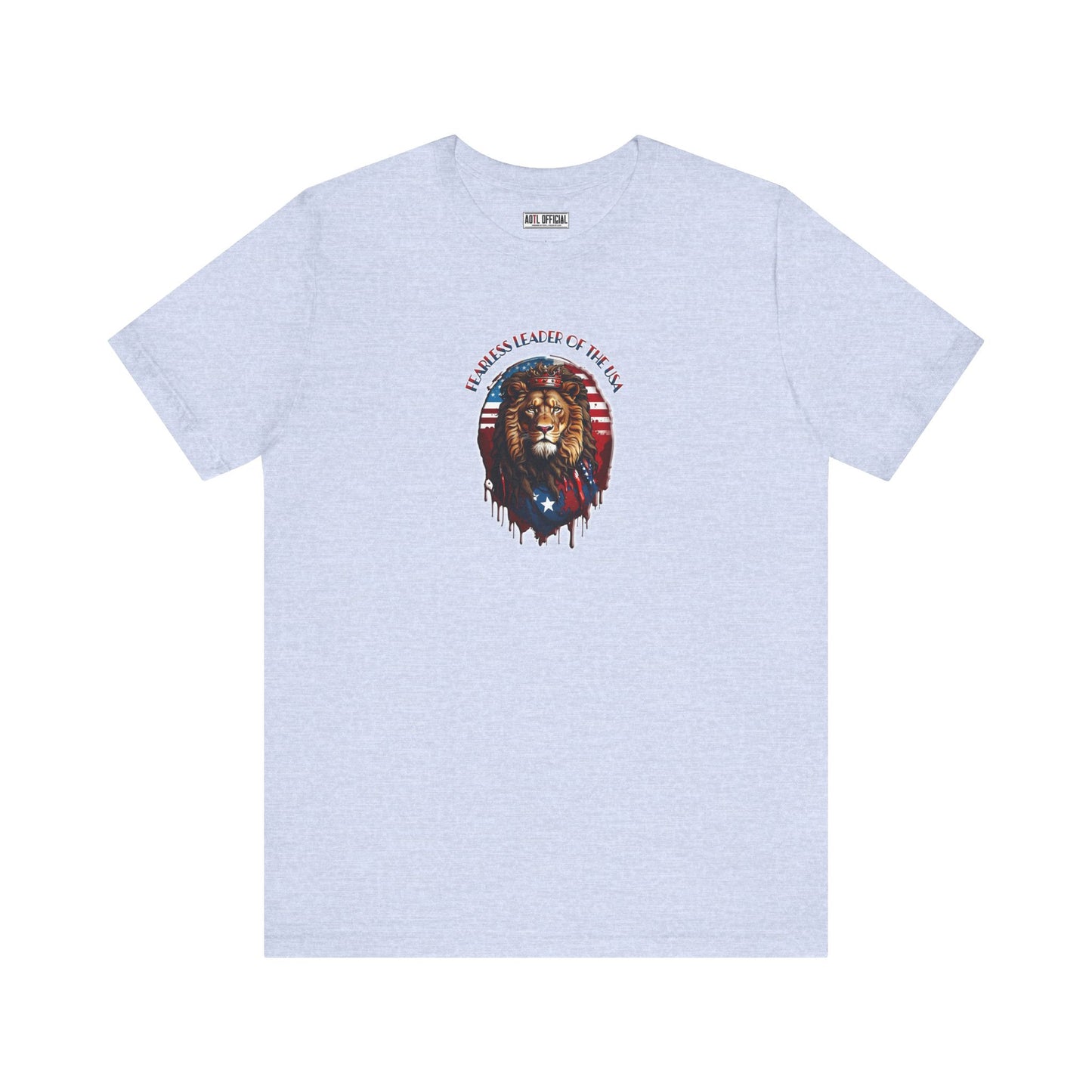 Lion of Judah: Fearless Leader of Faith Patriotic Christian Unisex Short Sleeve Tee