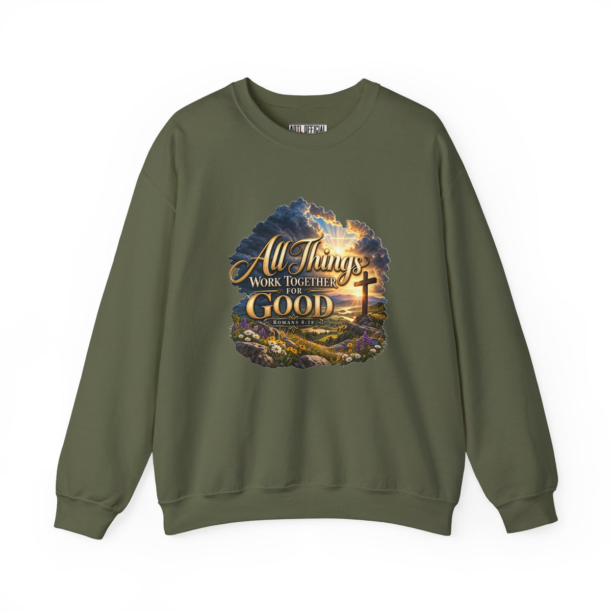 All Things Work Together for Good – Romans 8:28 Christian Sweatshirt