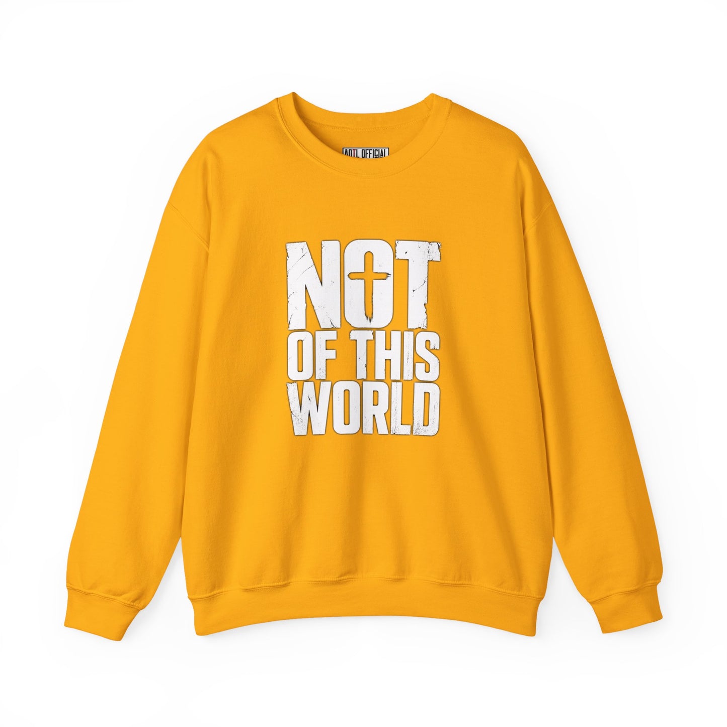 Not Of This World White Text Christian Sweatshirt