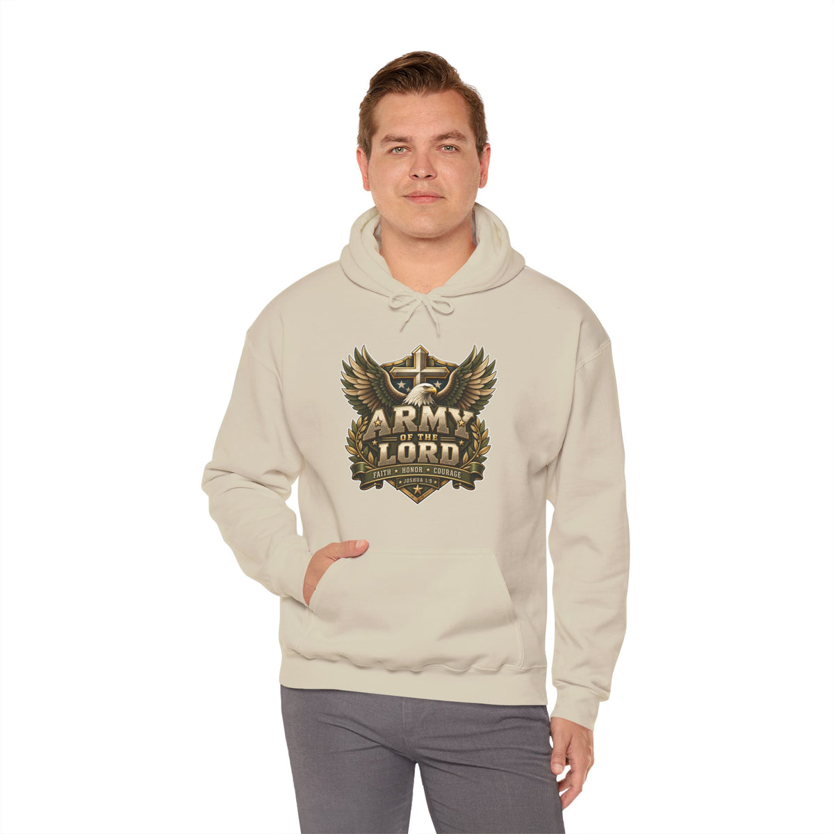 Army of the Lord — Faith, Honor & Courage Christian Hoodie