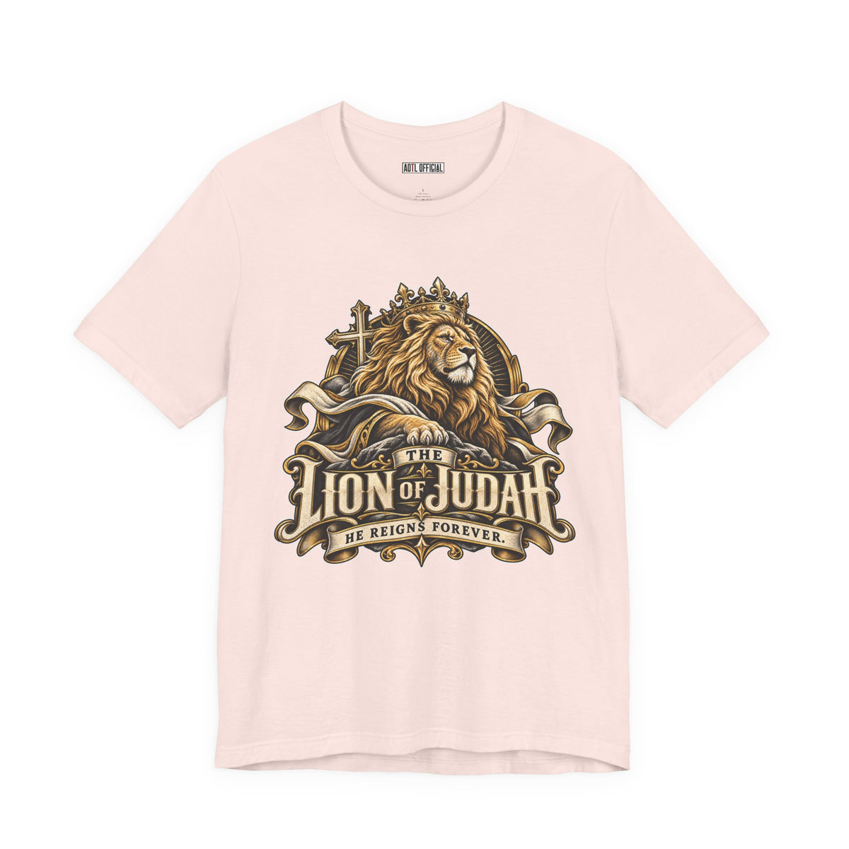 Lion of Judah — He Reigns Forever Christian T-shirt