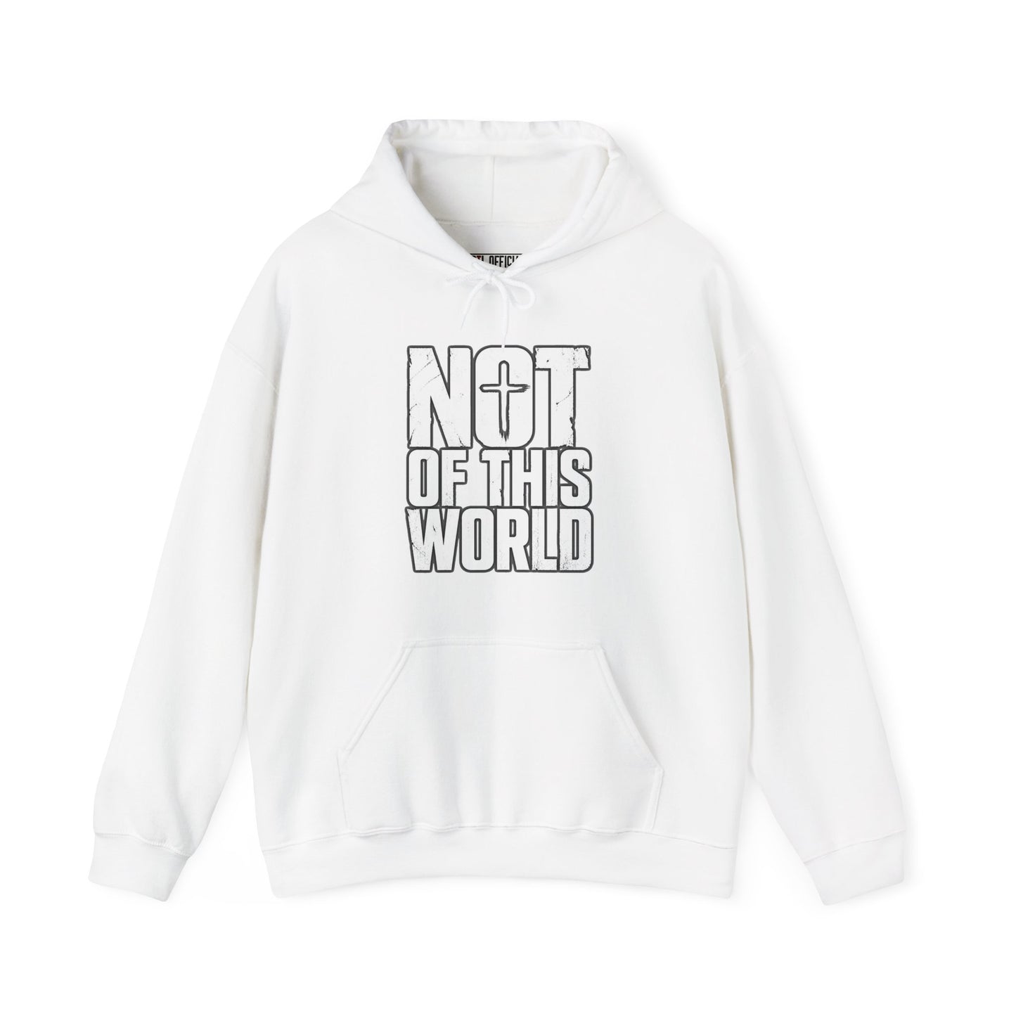 Not Of This World White Text Christian Hoodie