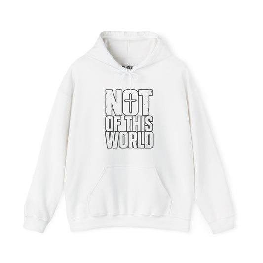 Not Of This World White Text Christian Hoodie