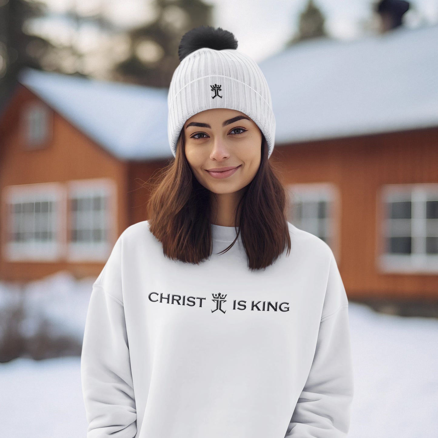 Christ is King featuring the Jesus Christ is King logo Unisex Heavy Blend™ Crewneck Sweatshirt