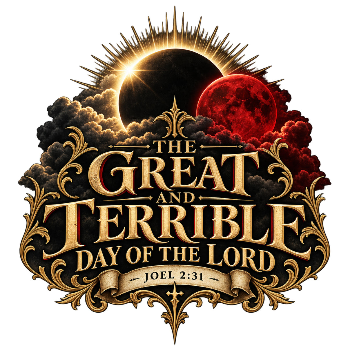 The Great and Terrible Day of the Lord — Joel 2:31 Christian Hoodie