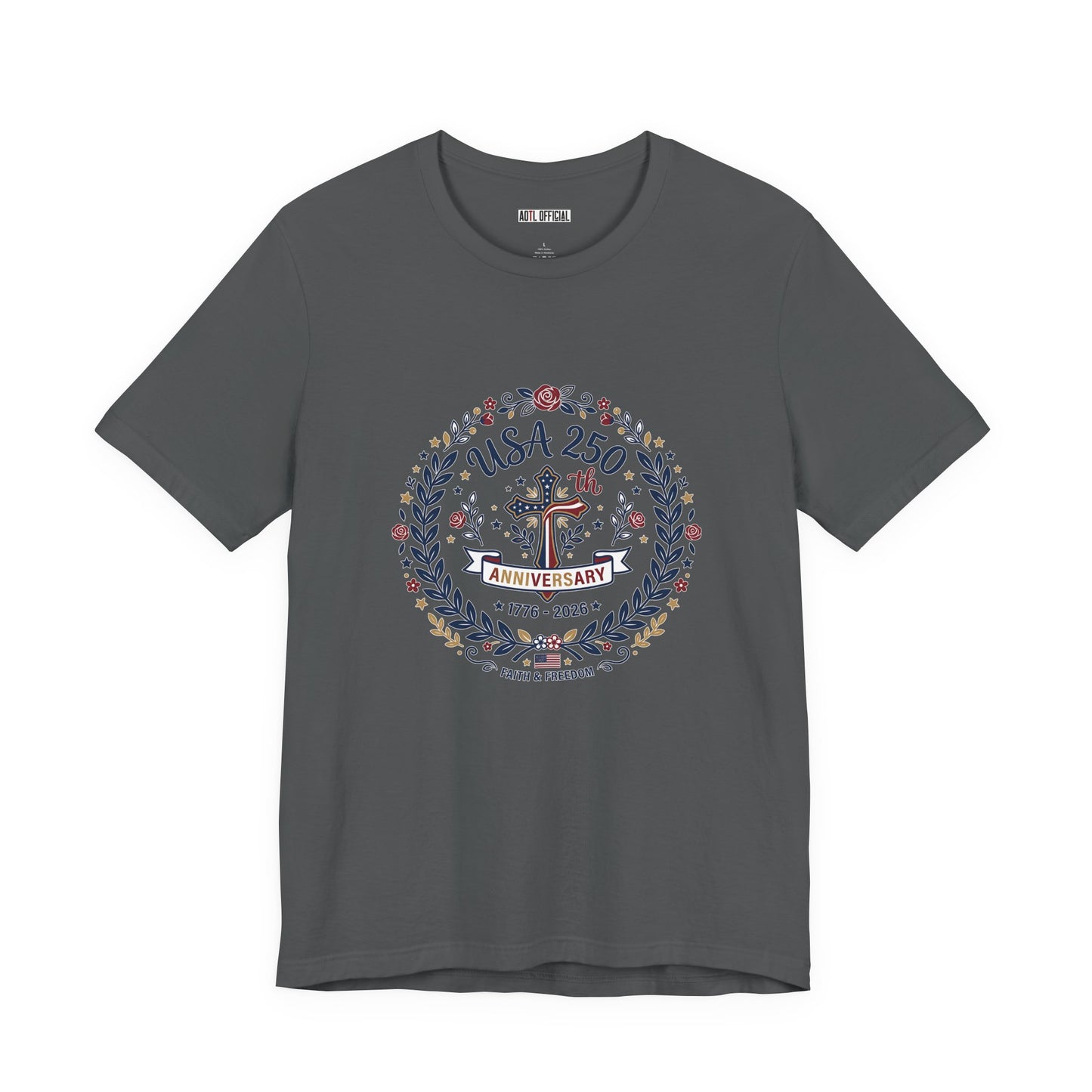 Ladies USA 250th Anniversary Classic Unisex Short Sleeve Tee