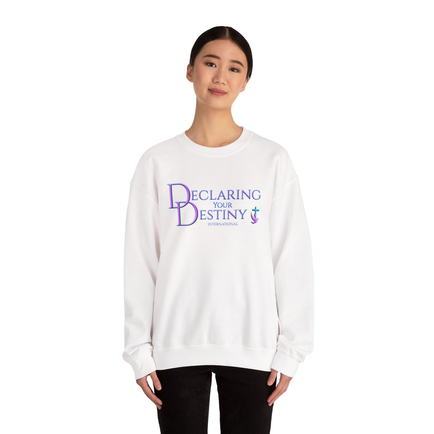 Declaring Your Destiny Purple & Teal logo Unisex Heavy Blend™ Crewneck Sweatshirt