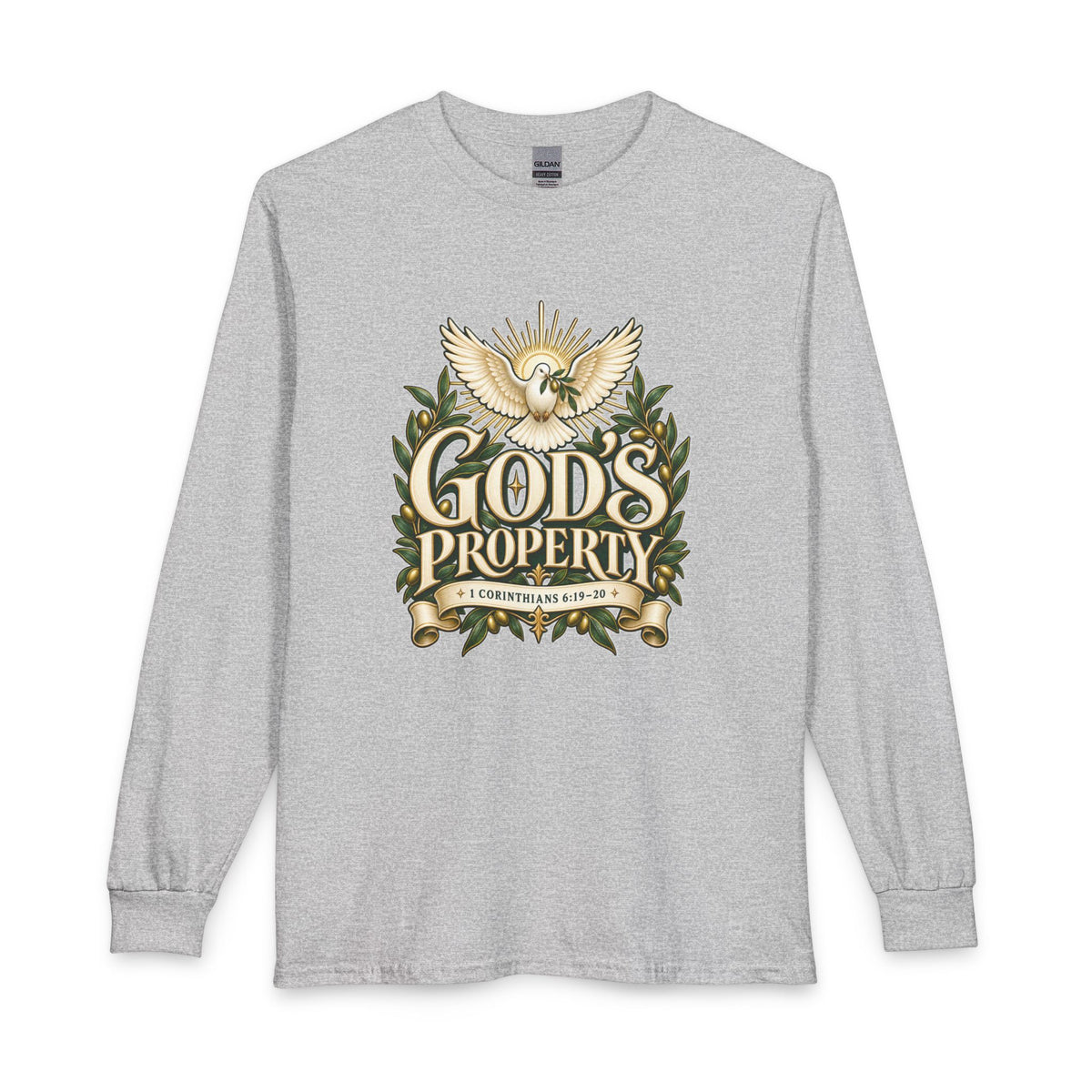 God’s Property — Bought with a Price Christian Long Sleeve Shirt