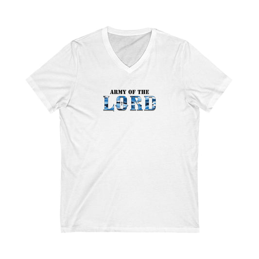 V-Neck Tee, Blue Camo Army Of the Lord
