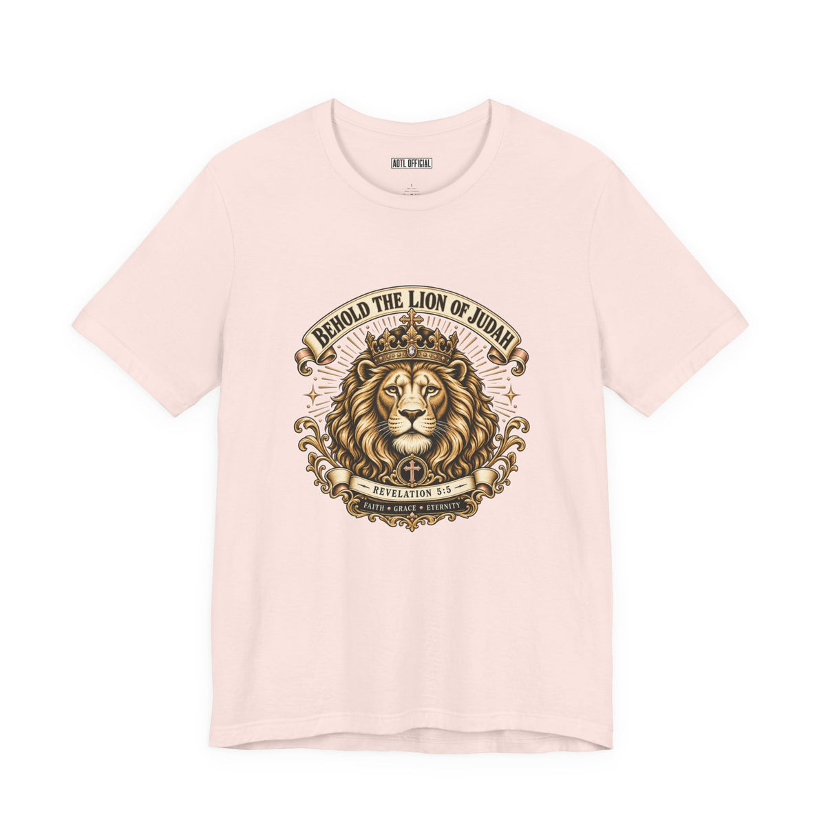 Behold the Lion of Judah — Revelation 5:5 Christian T-shirt