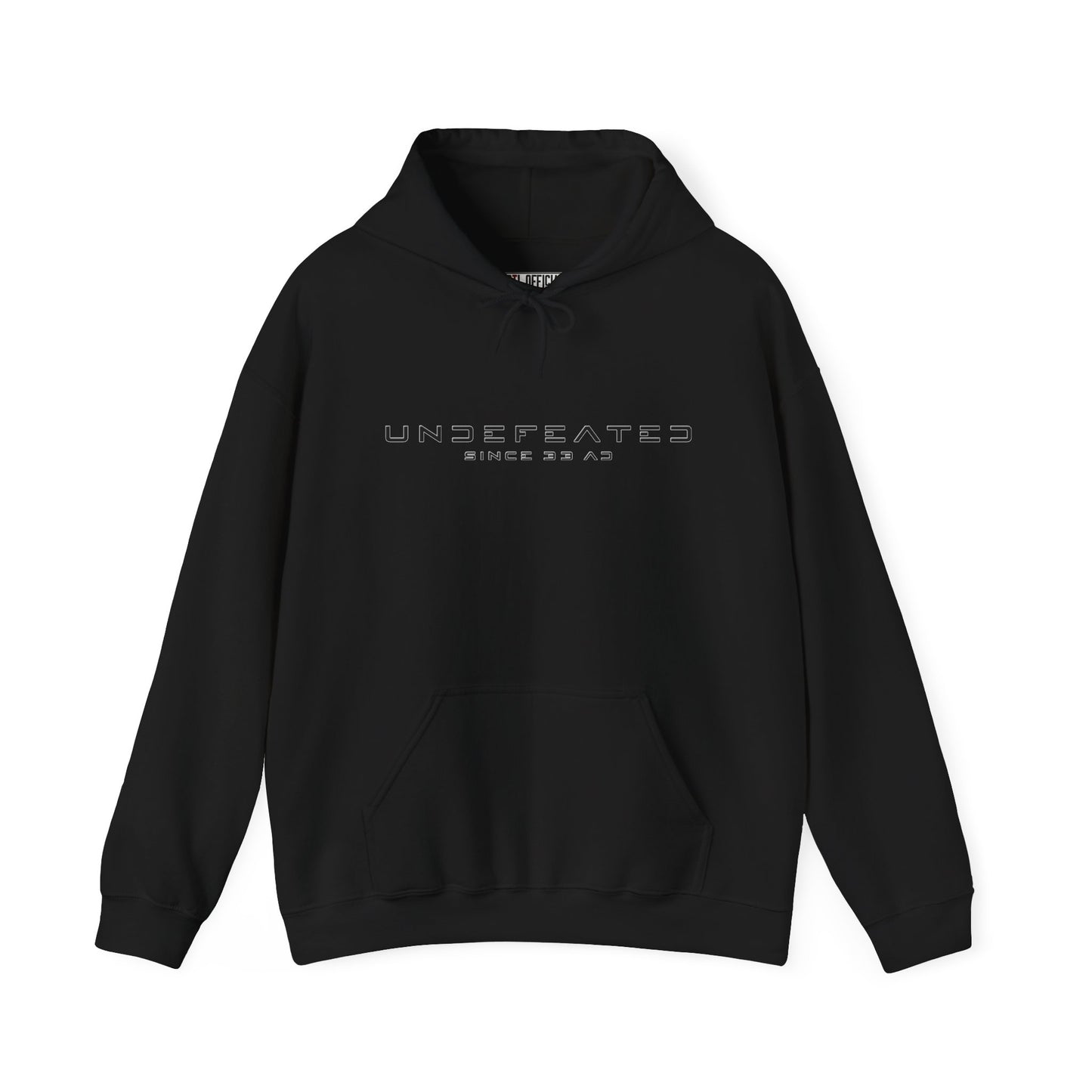 Undefeated Since 33 AD Modern Script Christian Hoodie